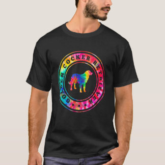 Gefärbte Krawatte Golden Cocker Retriever Hund Mam T-Shirt