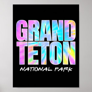 Gefärbte Krawatte Grand Teton Nationalpark Wyoming Poster