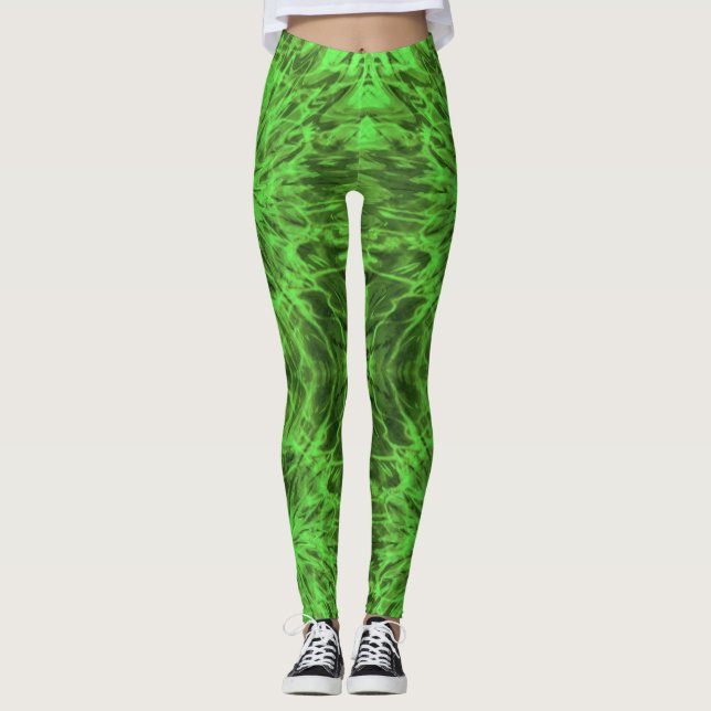 GEFÄRBTE KRAWATTE GREEN LEGGINGS (Vorderseite)