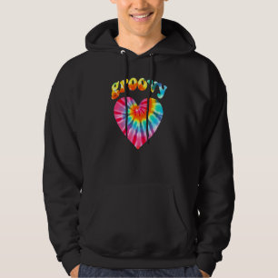 Gefärbte Krawatte Groovy Liebe Herz Hippie 70er Ko Hoodie