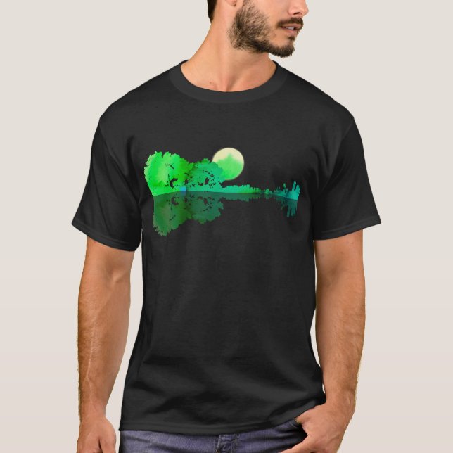 Gefärbte Krawatte Guitar Lake Shadow T-Shirt (Vorderseite)
