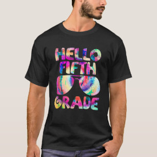 Gefärbte Krawatte Hallo 5. Klasse Erster Schultag T-Shirt