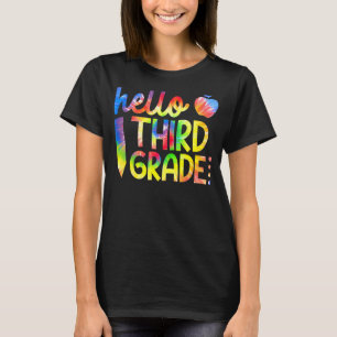 Gefärbte Krawatte Hallo Drittes Team 3. Klasse Zur T-Shirt