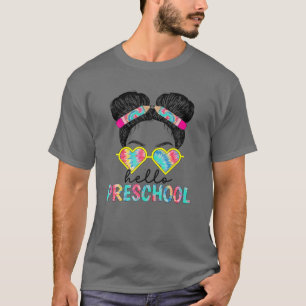Gefärbte Krawatte Hallo Vorschule Kleine Miss zurü T-Shirt