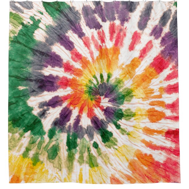 Gefärbte Krawatte Handgezeichneter Regenbogen Shib Duschvorhang (Vorderseite)