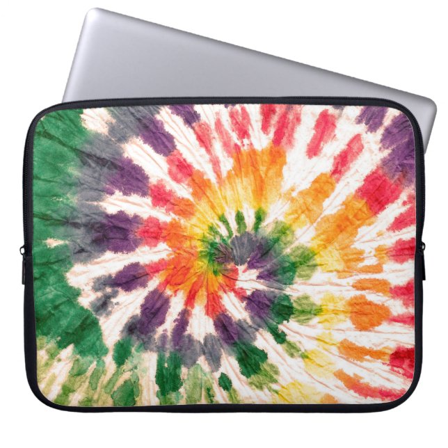 Gefärbte Krawatte Handgezeichneter Regenbogen Shib Laptopschutzhülle (Vorderseite)