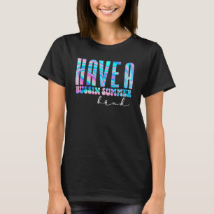 Gefärbte Krawatte hat einen Bussin Summer Bruh Sum T-Shirt