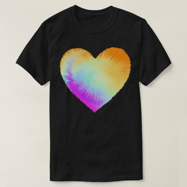 gefärbte Krawatte Herz 1 T-Shirt (Design vorne)
