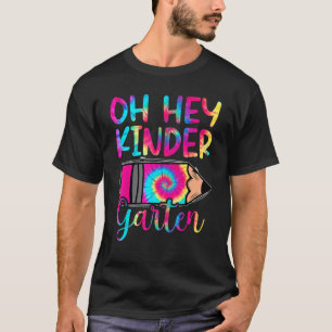 Gefärbte Krawatte Hey Kindergarten Erster Schultag T-Shirt