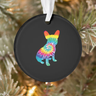 Gefärbte Krawatte Hippie Französisches Bulldog-Ges Ornament