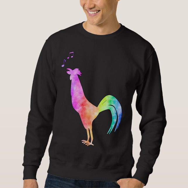 gefärbte Krawatte Huhn Sweatshirt (Vorderseite)