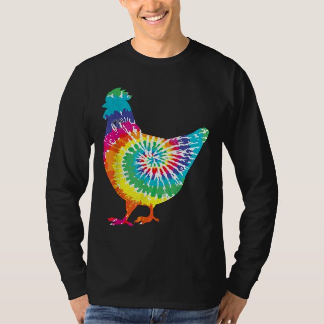 Gefärbte Krawatte Huhn T-Shirt (Vorderseite)