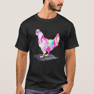 Gefärbte Krawatte Hühner Hühner Hühner Bauer Hobby T-Shirt