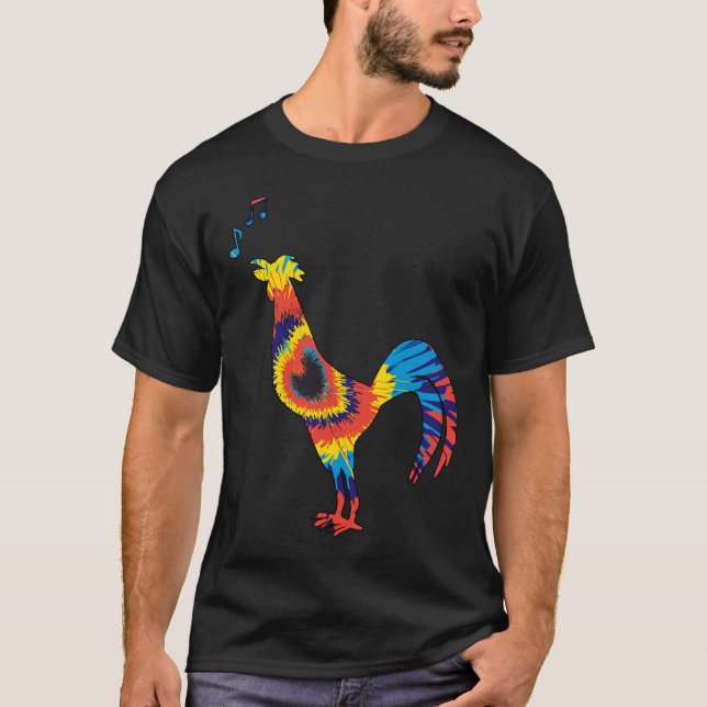 gefärbte Krawatte Hühnerlied T-Shirt (Vorderseite)
