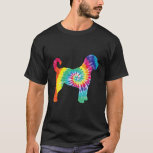 Gefärbte Krawatte Hund Hippie Goldendoodle Retro W T-Shirt