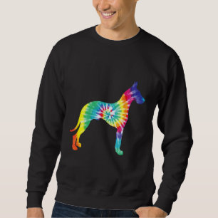 Gefärbte Krawatte Hund Hippie Great Dane Retro Wel Sweatshirt