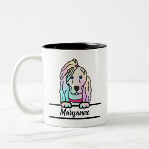 Gefärbte Krawatte Hunde Tasse
