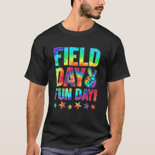 Gefärbte Krawatte Ich bin gerade hier Feldtag 2022 T-Shirt