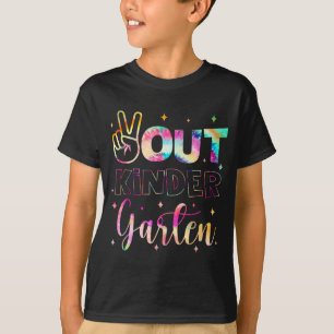 Gefärbte Krawatte im Kindergarten letzten Schultag T-Shirt