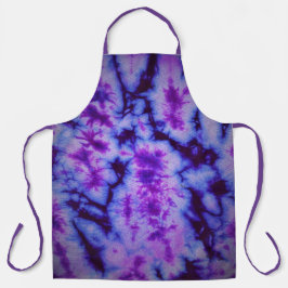 Gefärbte Krawatte in Blauen und Lila Farbtönen Schürze