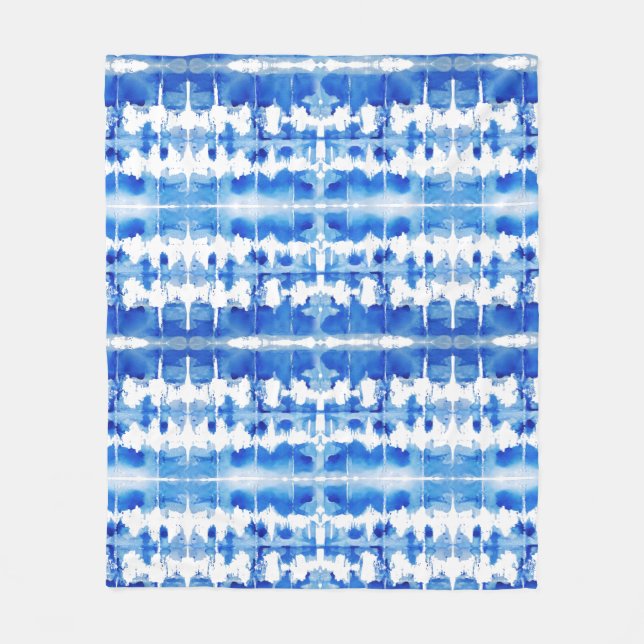 Gefärbte Krawatte Indigo shibori decke (Vorderseite)