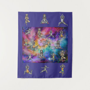 Gefärbte Krawatte Irish Wolfhound Wandteppich