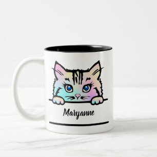 Gefärbte Krawatte Kitty Tasse