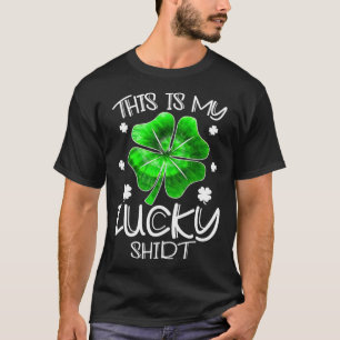 Gefärbte Krawatte Kleeblatt Das ist mein glücklich T-Shirt
