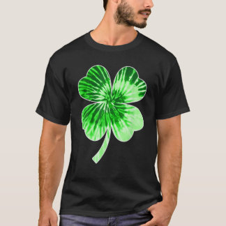 Gefärbte Krawatte Kleeblatt St Patricks Day Funny  T-Shirt