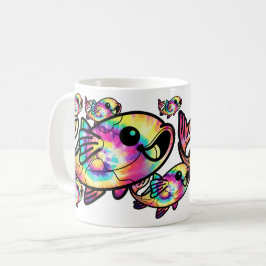 Gefärbte Krawatte Koi Fish Kaffeetasse