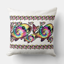 Gefärbte Krawatte Koi Fish Kissen