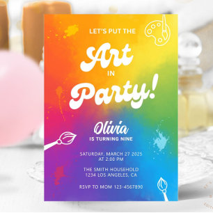 Gefärbte Krawatte Kunst und Handwerk Malerei Party Einladung