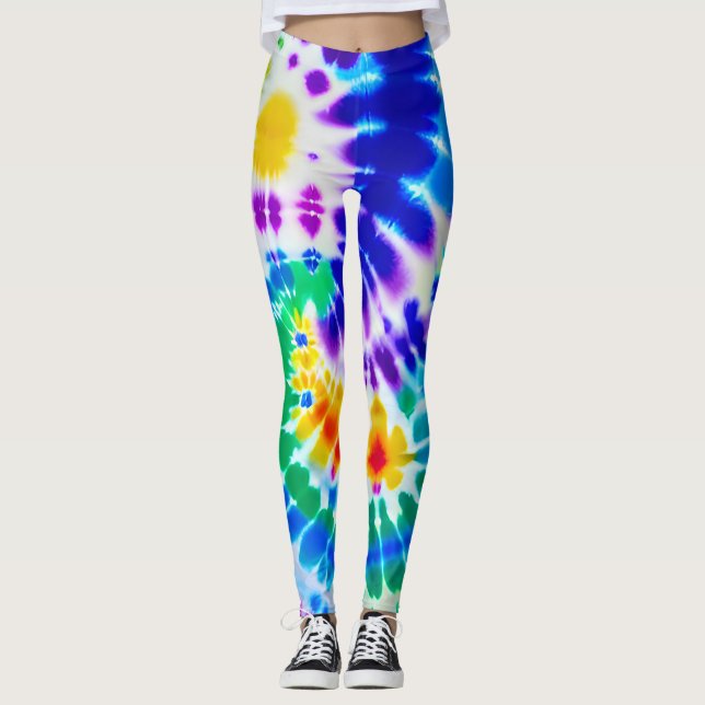 Gefärbte Krawatte Leggings (Vorderseite)