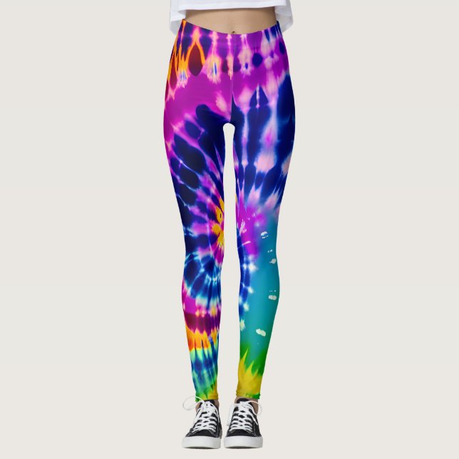 Gefärbte Krawatte Leggings (Vorderseite)