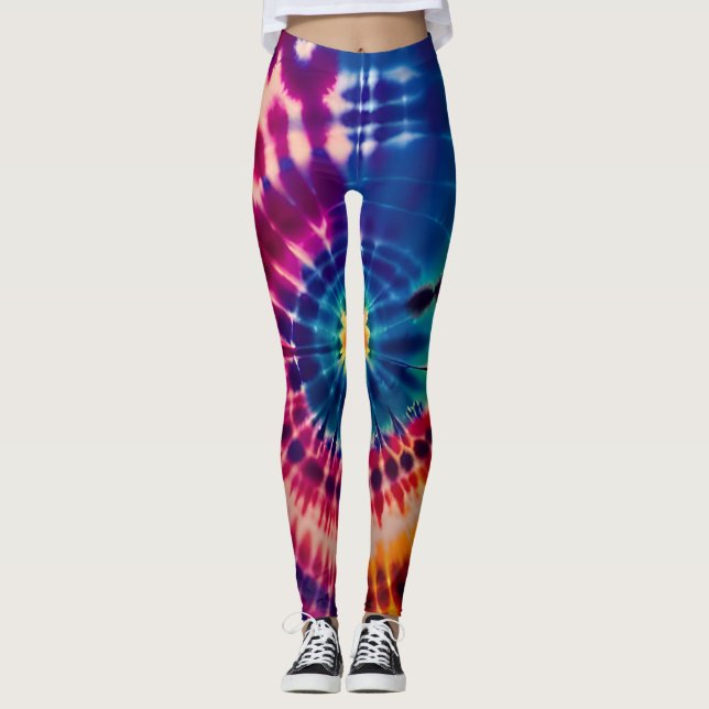 Gefärbte Krawatte Leggings (Vorderseite)
