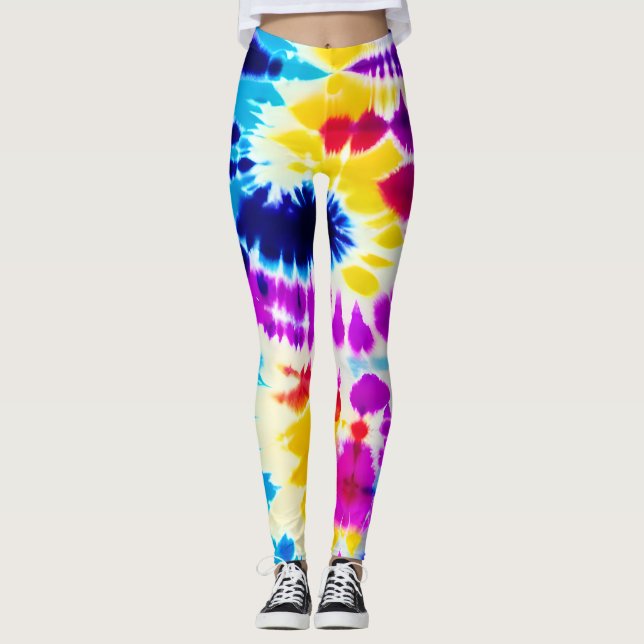 Gefärbte Krawatte Leggings (Vorderseite)