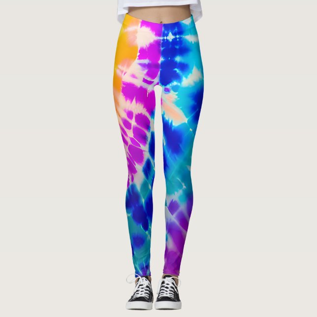 Gefärbte Krawatte Leggings (Vorderseite)
