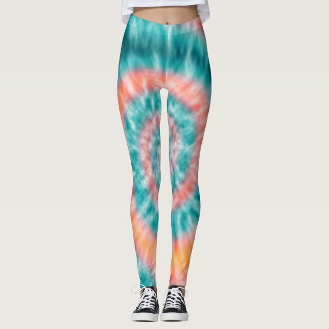 Gefärbte Krawatte Leggings (Vorderseite)