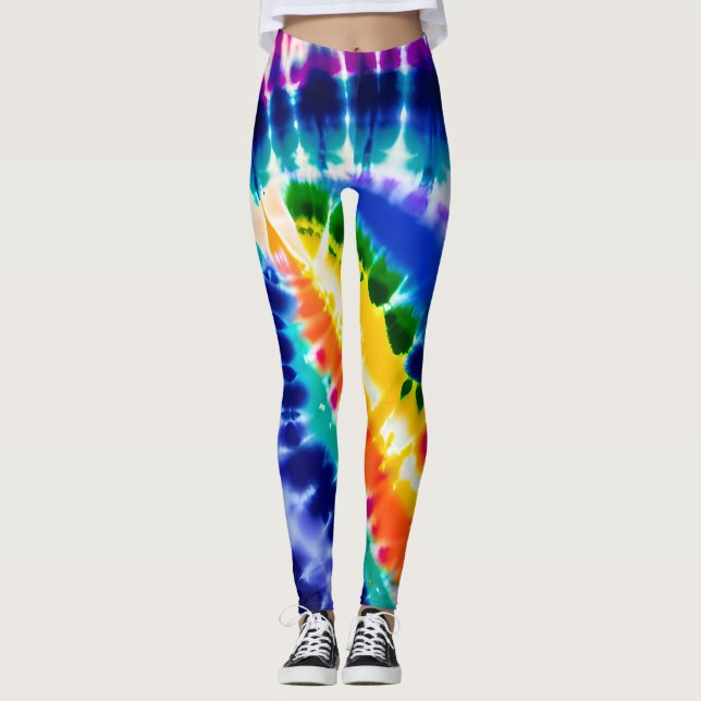 Gefärbte Krawatte Leggings (Vorderseite)