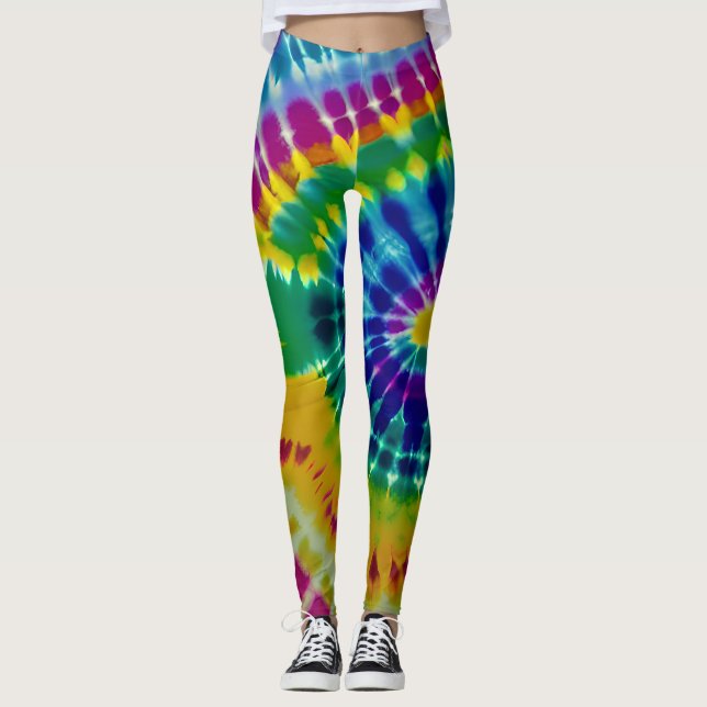 Gefärbte Krawatte Leggings (Vorderseite)