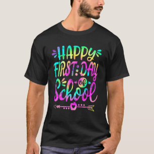 Gefärbte Krawatte Lehrer Hallo Sommer Glückwunsch T-Shirt
