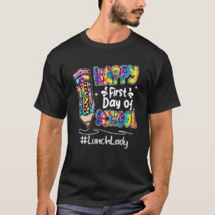 Gefärbte Krawatte Leopard Stift glücklich ersten T T-Shirt