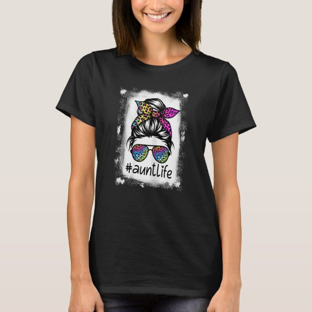 Gefärbte Krawatte Leopard T-Shirt (Vorderseite)