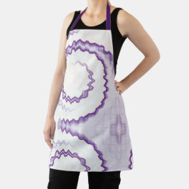 Gefärbte Krawatte Lila violett weißer Swirt Funky Schürze