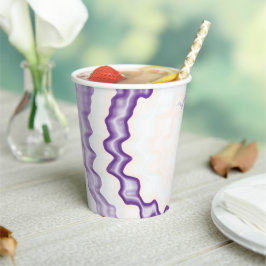 Gefärbte Krawatte lila, wirbelloses Retromuster Pa Pappbecher