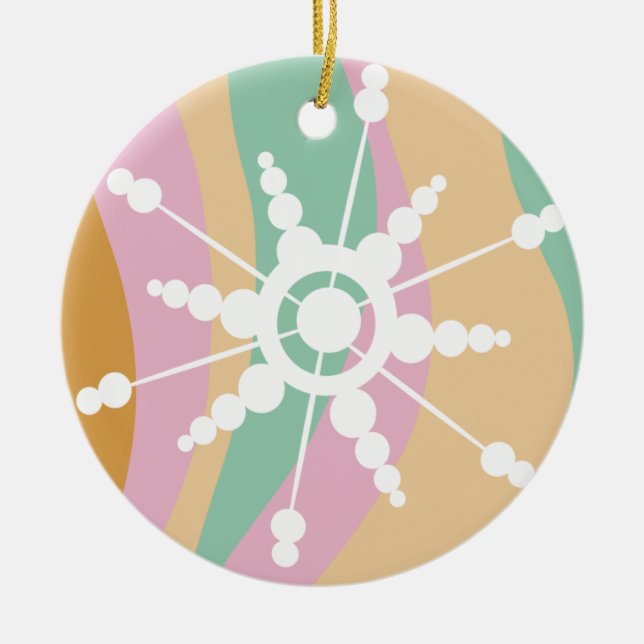 Gefärbte Krawatte Liquid Retro Groovy Weihnachten  Keramik Ornament (Vorne)