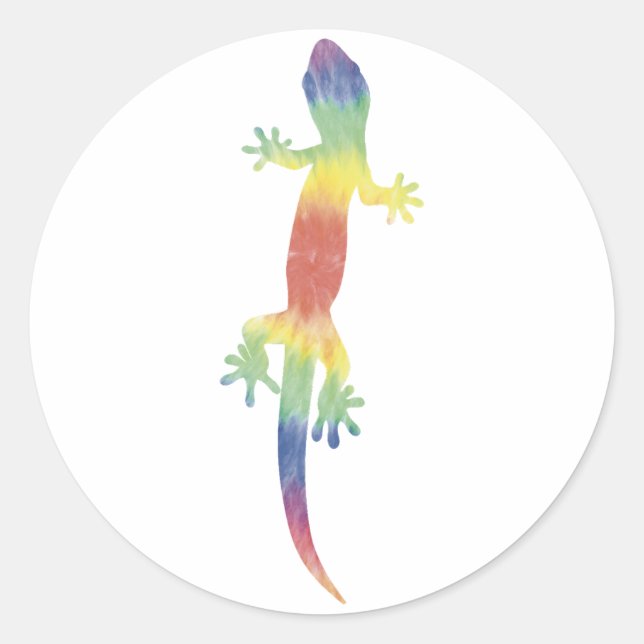Gefärbte Krawatte Lizard Sticker (Vorderseite)