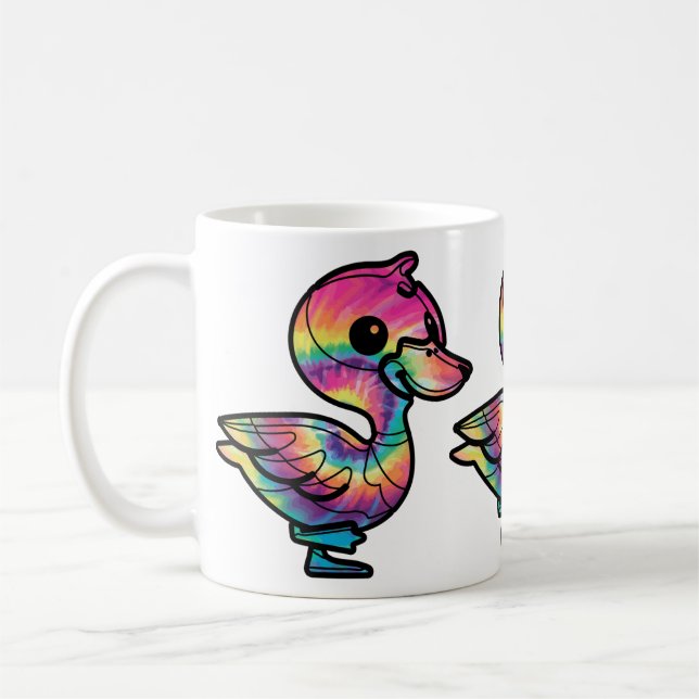 Gefärbte Krawatte Mallard Duck Kaffeetasse (Links)