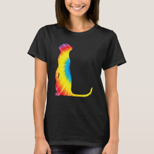 Gefärbte Krawatte Meerkat Rainbow Print Mierkat Hi T-Shirt