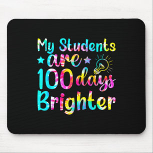 Gefärbte Krawatte Meine Schüler sind 100 Tage hell Mousepad
